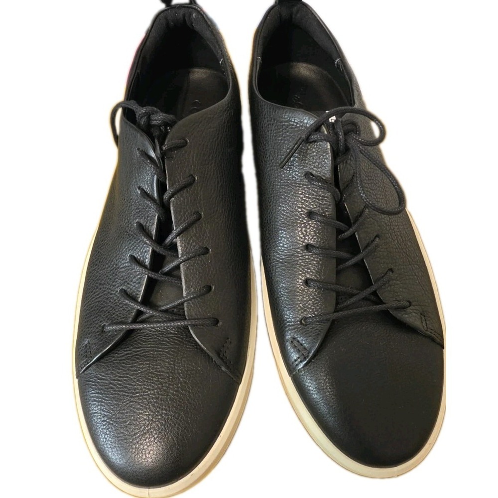 Ecco Soft 8 Leather Mens‎ Sneakers Black Danish Design size 45 US 11